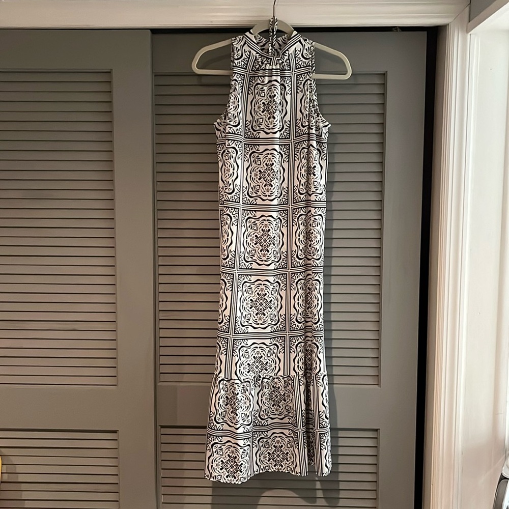 Classic high neck maxi dress